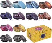 

12 pack Candle Tins Round Candle Containers with Lids 2.5 oz Making Candle Holder for Spice Storage Arts Crafts Party Favor Gift