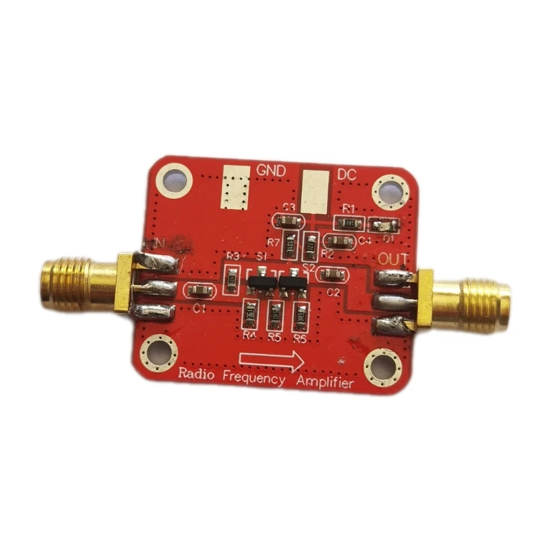 10KHz‑100MHz RF Wideband Amplifier Broadbands Module Receiver Gains 10dB Low-Noise High Frequency Amplifier 10mhz 6ghz bias tee broadband radio frequency microwave coaxial bias t piece measuring access dc1 50v rf amplifier module