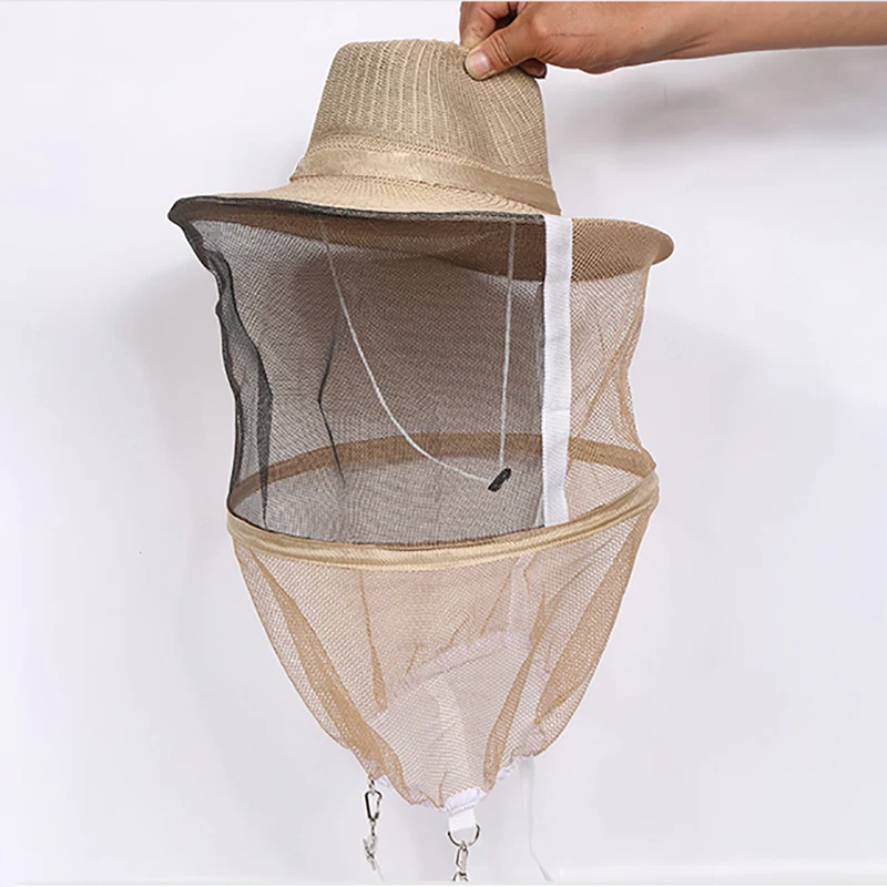 Beekeeping Beekeeper Cowboy Hat Mosquito Bee Insect Protective Head Net Veil Face Protector Cap Comfortable Design Anti Bee Hat Beekeeping Hat