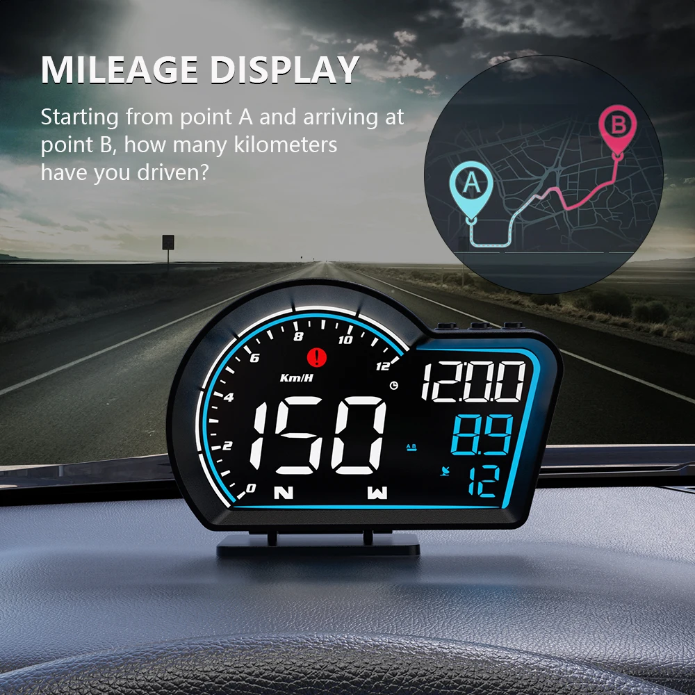 Geyiren G16  ڵ ӵ, GPS ð  Ÿ ħ,  ÷, MPH KMH HUD ׼,   