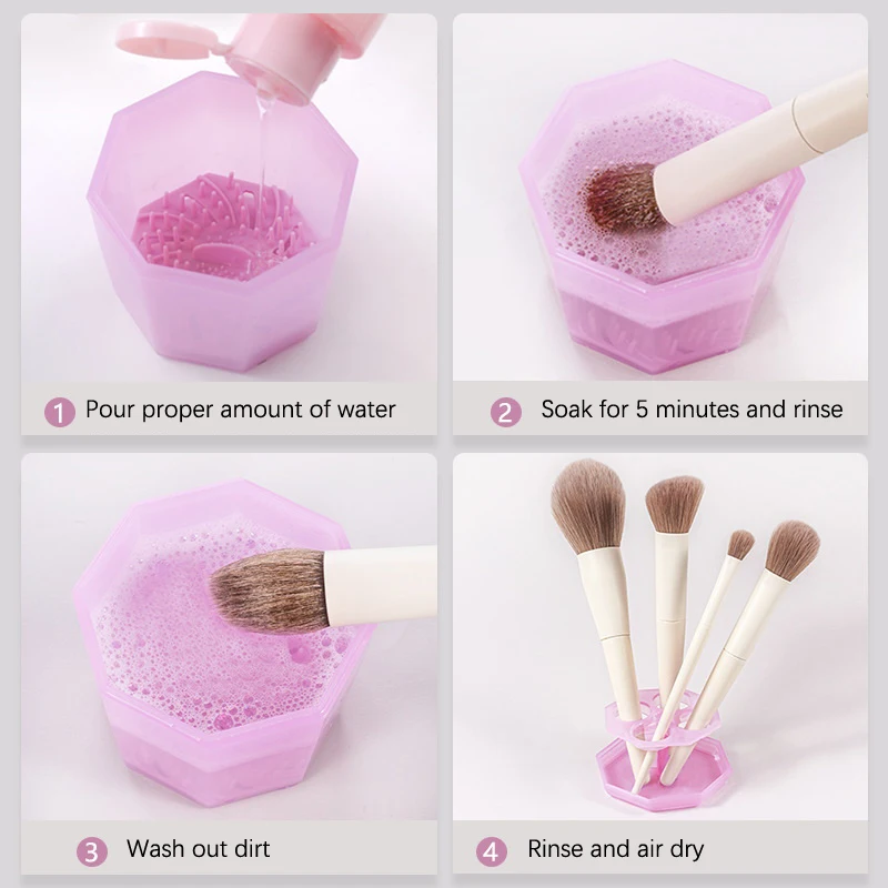 BRUSH RINSER pink Edition Brush Washer Acrylic Makeup Brush