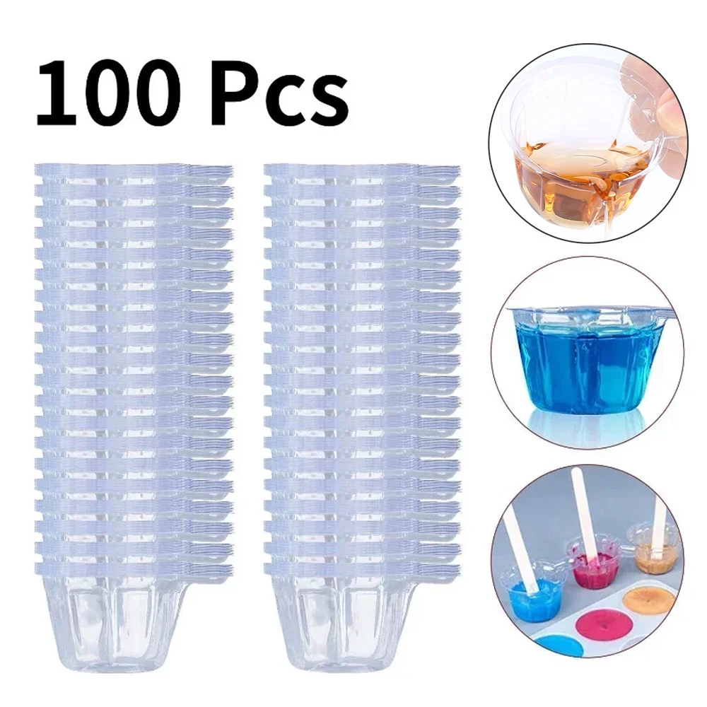 100Pcs 40ML Plastic Urine Cups Disposable Cups Dispenser For Pregnancy Confirm Ovulation Test pH Test