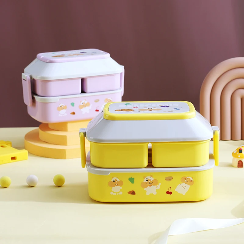 

Kawaii Lunch Box For Girls School Kids Plastic Picnic Bento Box Microwave Food Box With Compartments Storage Containers Lunchbox
