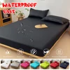 Throw Waterproof Mattress Cover Bed Fitted Sheet Mattress Bedspread Protector Pads Single/Double/King/Queen Full Size Gray/White 1