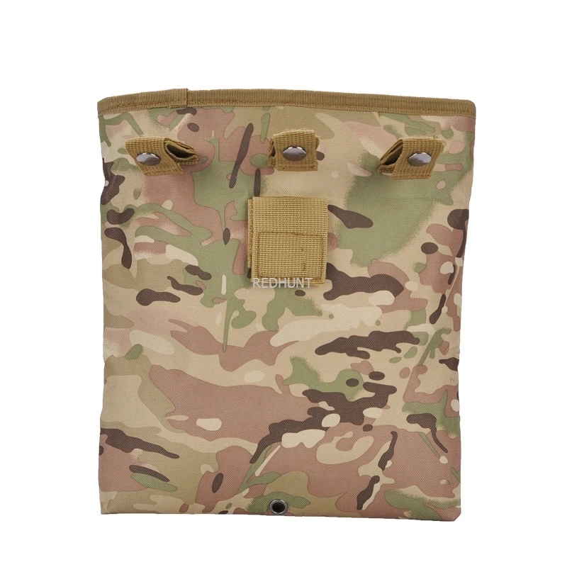 Roll-up MOLLE Dump Pouch Tactical Magazine Recovery Pouch Outdoor Drawstring Mag Recycling Pouch for Airsoft Hunting Gear