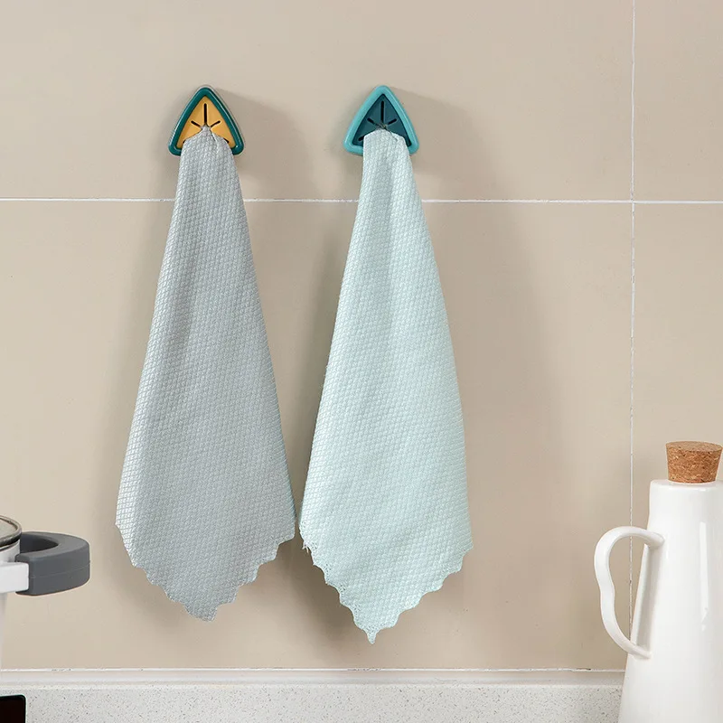 1pc towel rack without punching, storage hook, cloth stopper, hanging rack, dishwashing clip, hand holder,