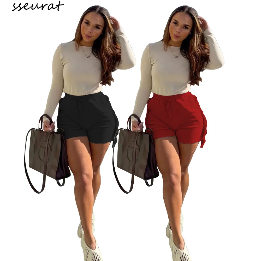 SSEURAT   Elegant Women's Shorts Female Fashion Tassels Decorated Shorts Women Casual Slim A-Line Shorts For Ladies trendy plus size clothing