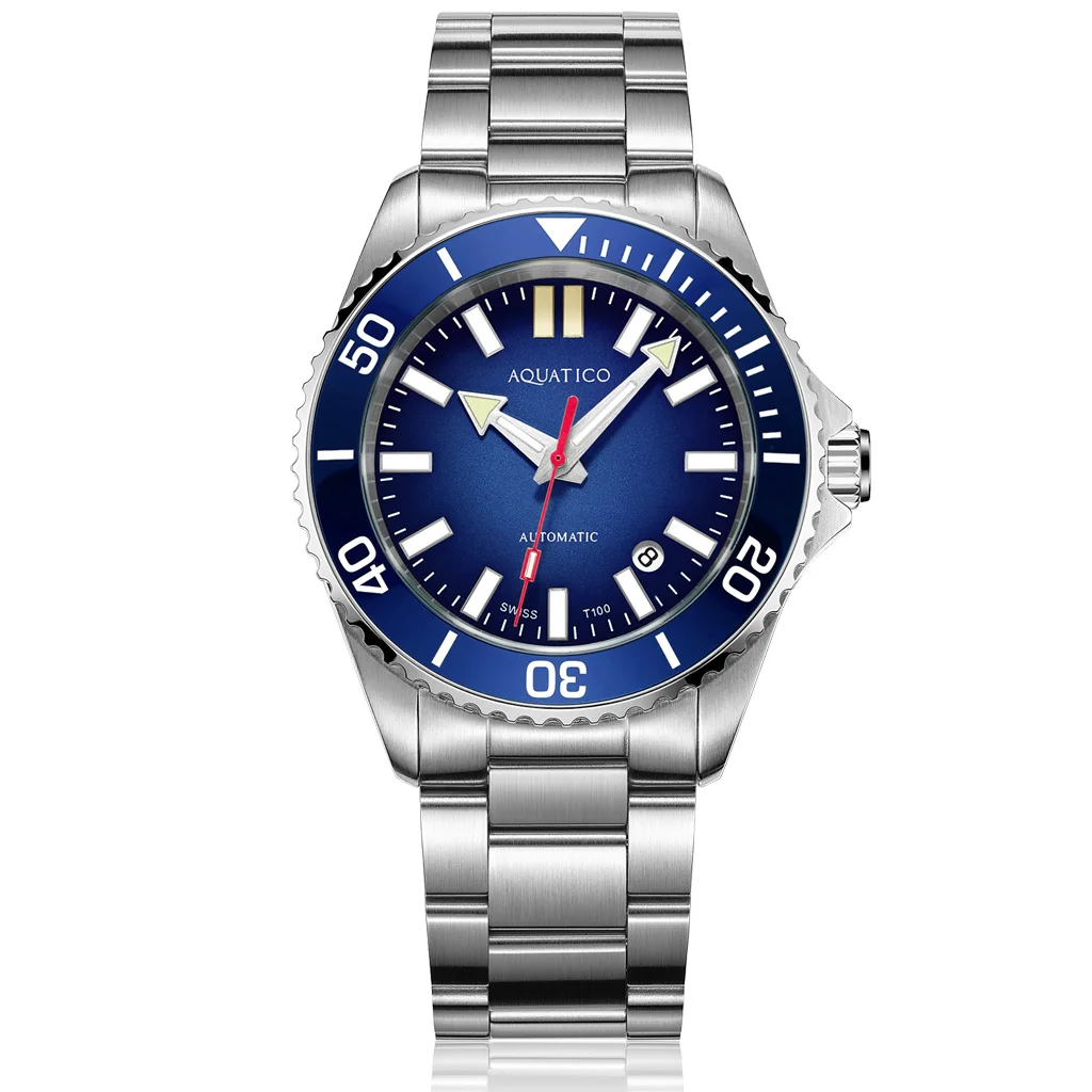 Aquatico Super Ocean Dive Watch Quadrante Blu (Swiss Sellita Sw200-1)