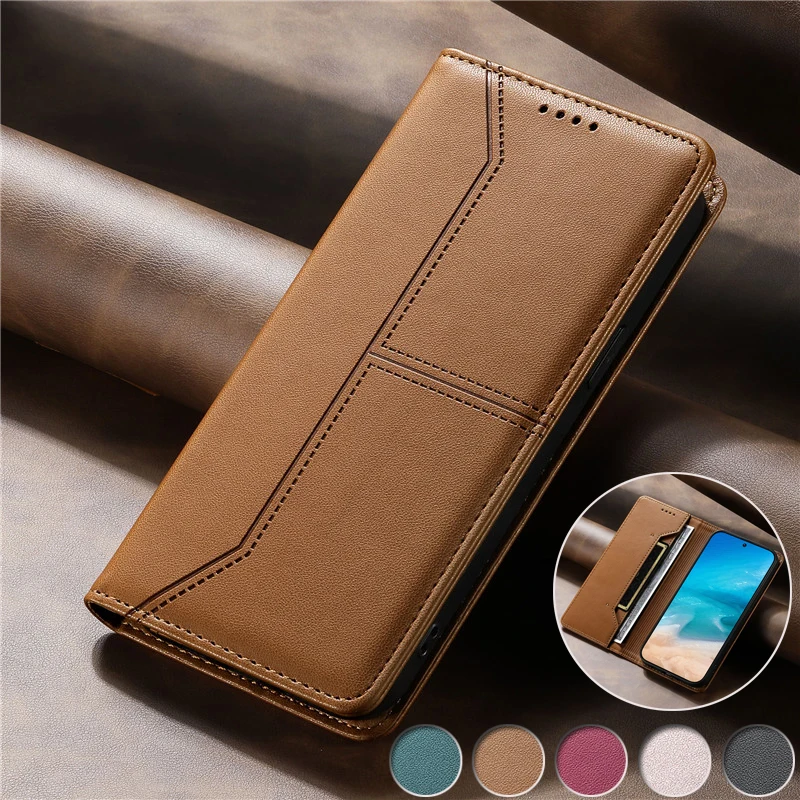 Premium Magnetic Flip Leather Wallet Phone Case Cover