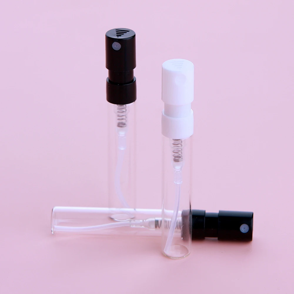 Beaupretty Fialette Profumo 1Ml Bottiglie Campioni Profumo Vetro Ricaricabili Con Tappi Bianchi Portatili Per Oli Essenziali Aromaterapia Viaggi - Foto 2