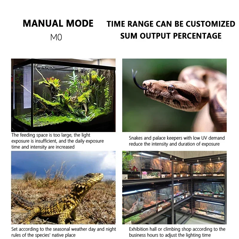 UVB Intelligent Spectrum Lights Reptile Vivarium Lighting Supplies 8w 14w Reptile LED Lighting Adjustable For Turtle Lizard reptile light bulb reptile lamp bulb