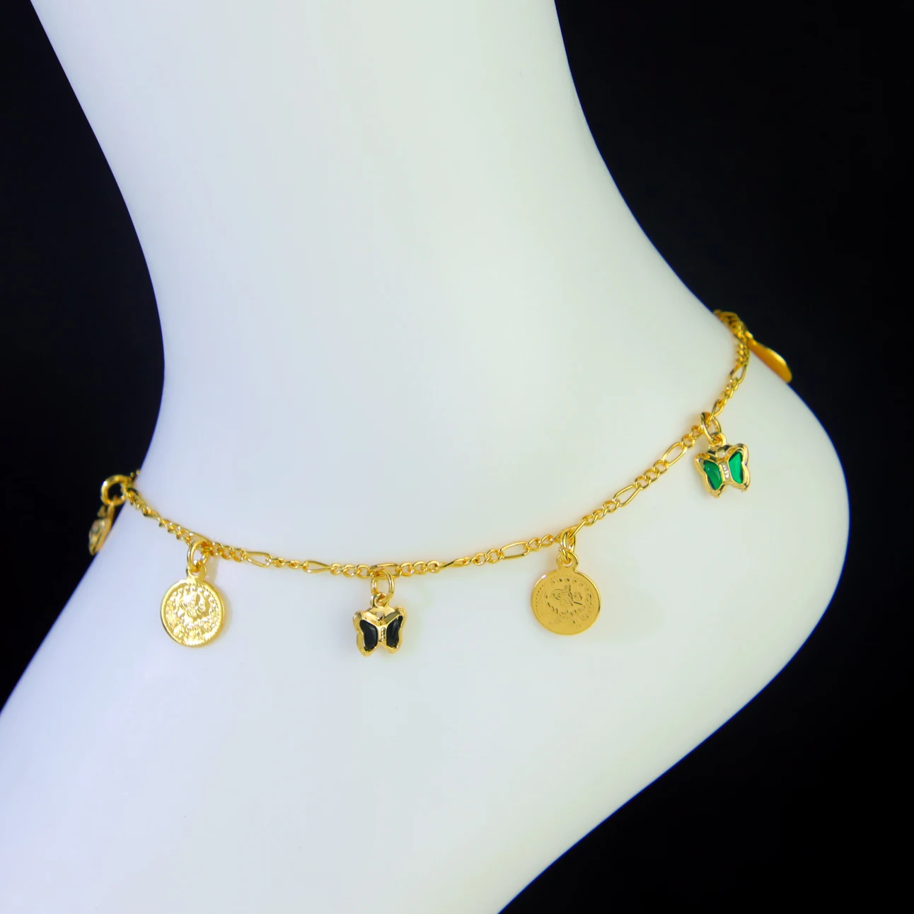 Dubai Muslim Gold Farbe Fußkettchen Ketten 21k Gold Überzogene Türkische Vintage Münzen Füße Knöchel Armband Arabisch Frauen Party schmuck – Detail 36