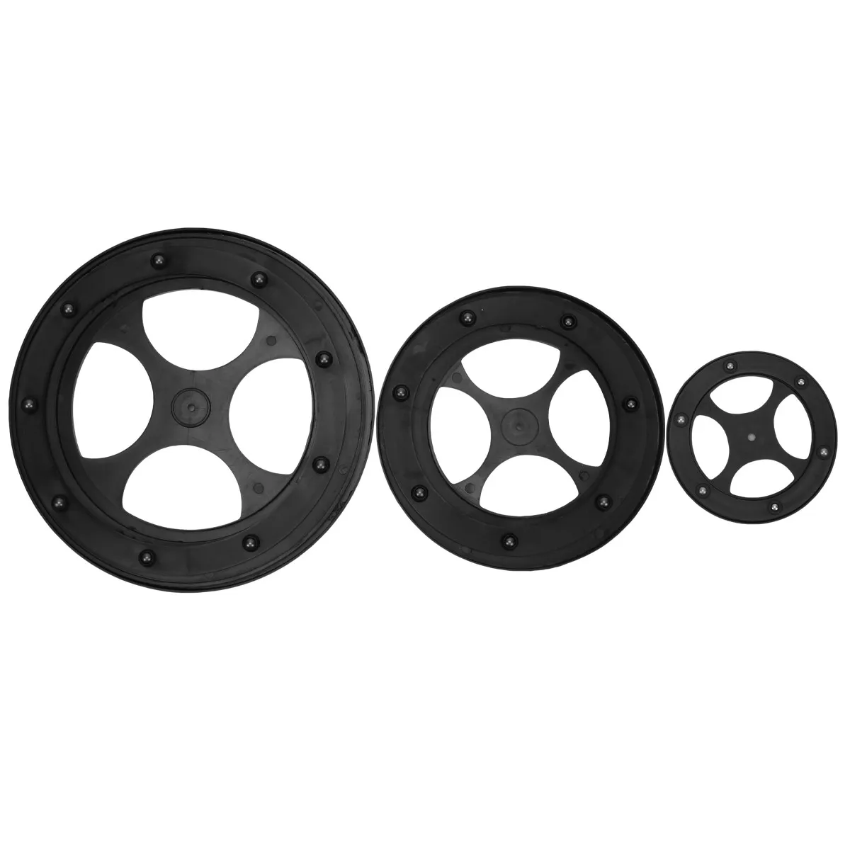 3Pcs 회전 턴테이블 베어링 플라스틱 스위블 플레이트 부드러운 볼 베어링 트랙 TV 식탁용 저소음 CD 랙 광고용