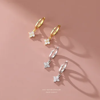 925 Sterling Silver leaf Earrings For Women Trendy Earring Jewelry Prevent Allergy Party Accessories Gift