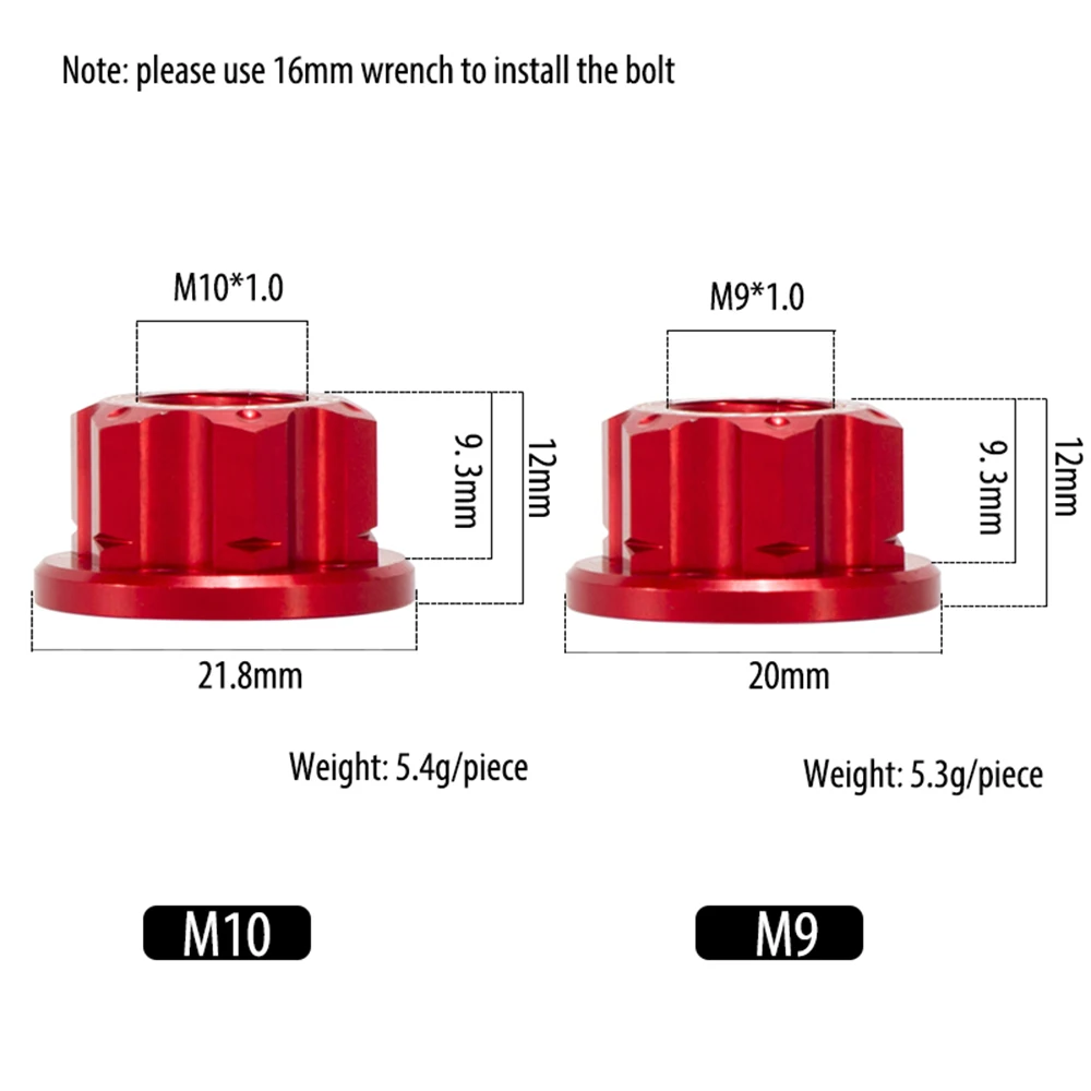 Tornillos de eje de rueda delantera y trasera para bicicleta de montaña, 2 piezas, 3/8, M10, M9