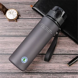 Brand BPA Free Leak-Proof Portable Sports Water Bottle - High-Quality for Hiking and Outdoor Adventures (Grey)