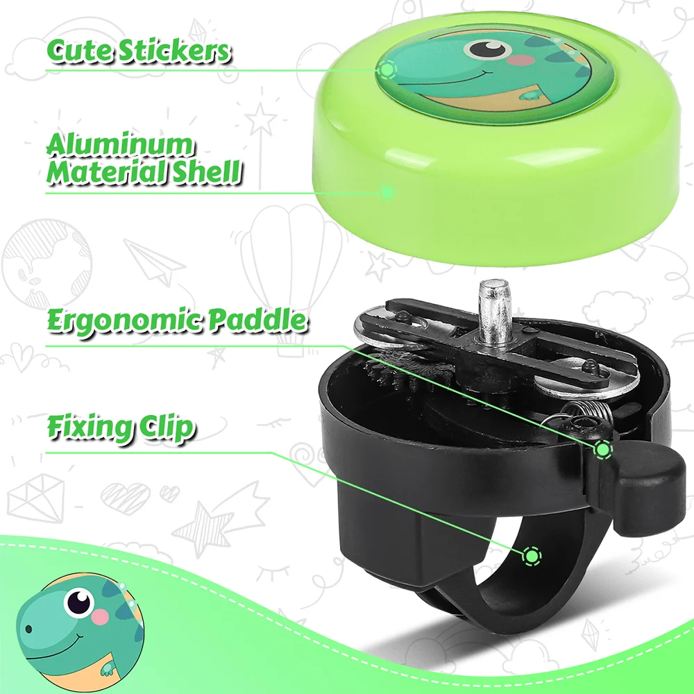 Children's Mini Cute Bicycle Bell - Fun Ring Alarm for Scooters and Tricycles
