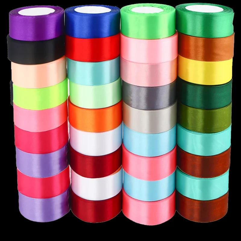 Cinta Roja Ancha Stuffvisor Rollo De Cinta De Satén Verde, 1/4 Pulgadas X 50 Yardas, Color Sólido De Doble Cara, Grueso Y Duradero, 100% Poliéster Para Envolver Regalos, Manualidades, Cabello Y Decoraciones