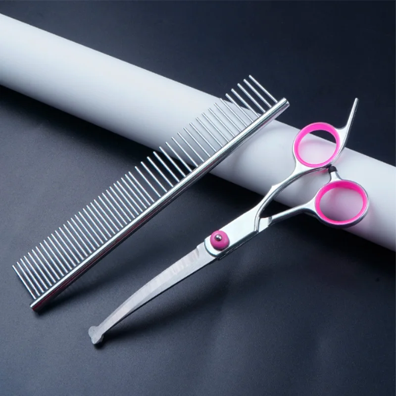 Pet Grooming Scissors Kit, cat-safe stainless steel tools, perfect for trimming, shaping and styling your pet. 5