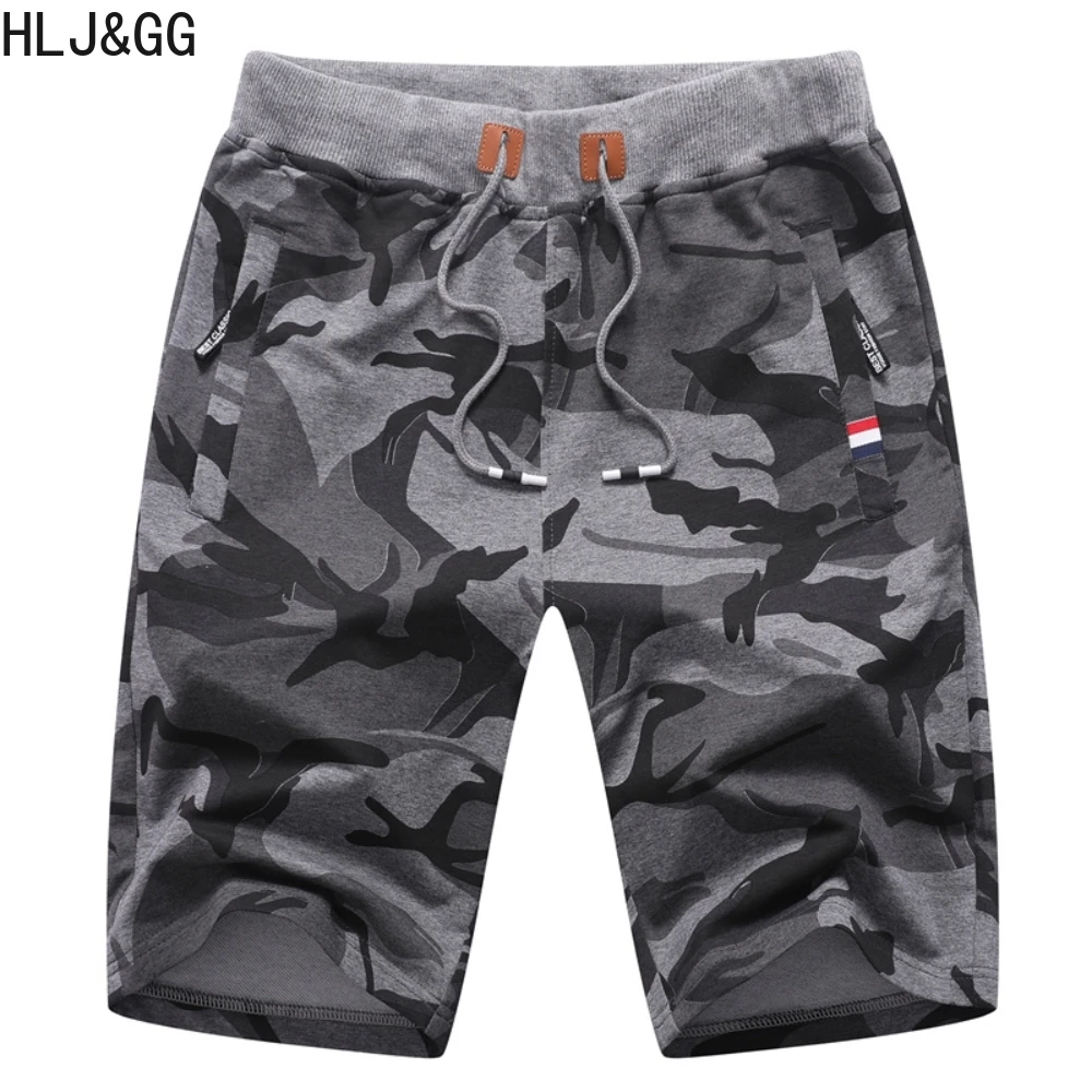 HLJ&GG Summer Camouflage Shorts Casual Camouflage Sweatpants Oversized Shorts for Man High Quality Male Sports Fitness Shorts