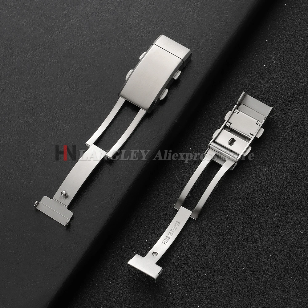 Stainless Steel Brushed Folding Safety Adjustable Watch Buckle Clasp