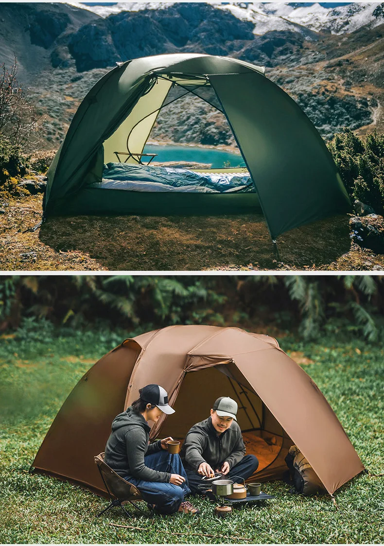 Thous Winds Taurus 2 People Tent Ultralight Hiking Tent Double Layer Outdoor Camping Tent 15D Nylon Ripstop Both Side Silicon