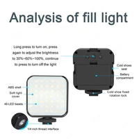 STTKGZD Led Lights Photography Lamp Live Broadcast Pocket RGB Light For Video Shooting Beauty Fill Cameras Professional Selfie - Image 4