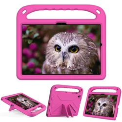 Colorful Kids EVA Stand Case for Tablet - Durable Protective Cover with Handle (Rose Red - JG)