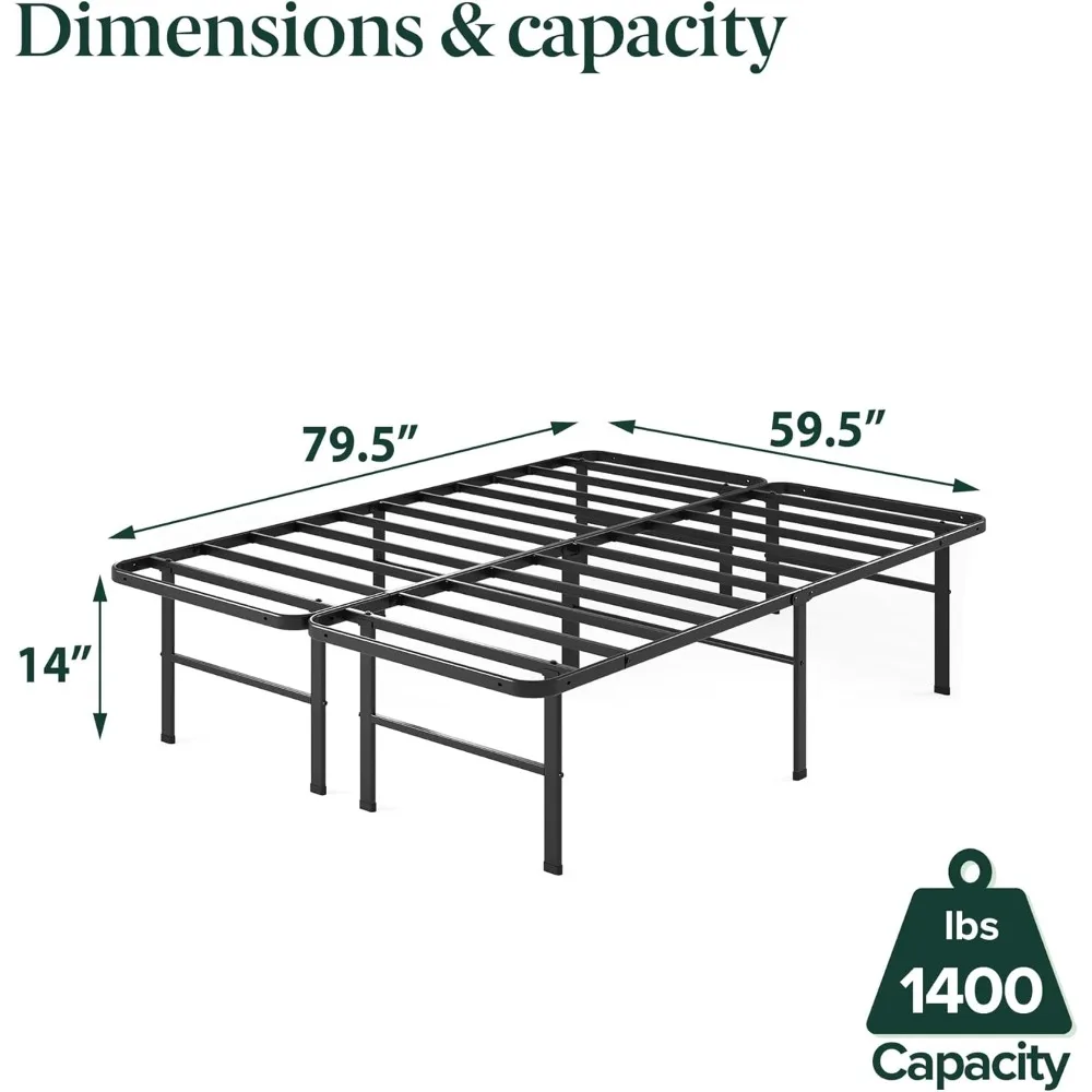 14in Easy Bed Frames, Sturdy Metal Beds Frame, No Box Spring Needed, Eco Friendly Packaging, Bed Frames 2