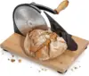 Manual Bread Slicer, Classic Hand Crank Home Bread Slicer (Black) 11.75 Inch by 8 Inch 2