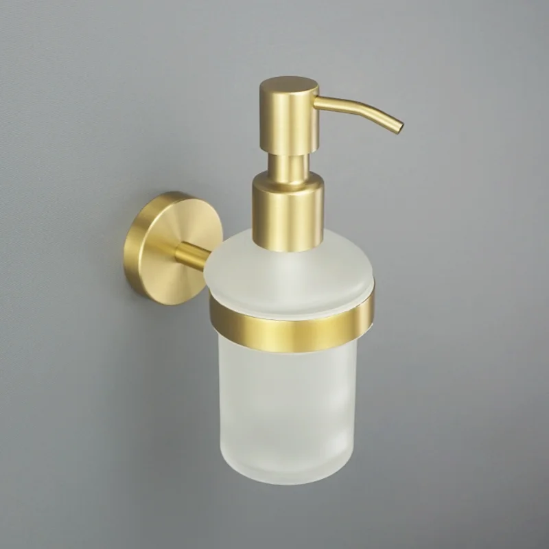 Brushed Gold Bathroom Accessories Towel Holder Cup Holder Towel Ring Hanger Paper Toilet Brush Coat Hook