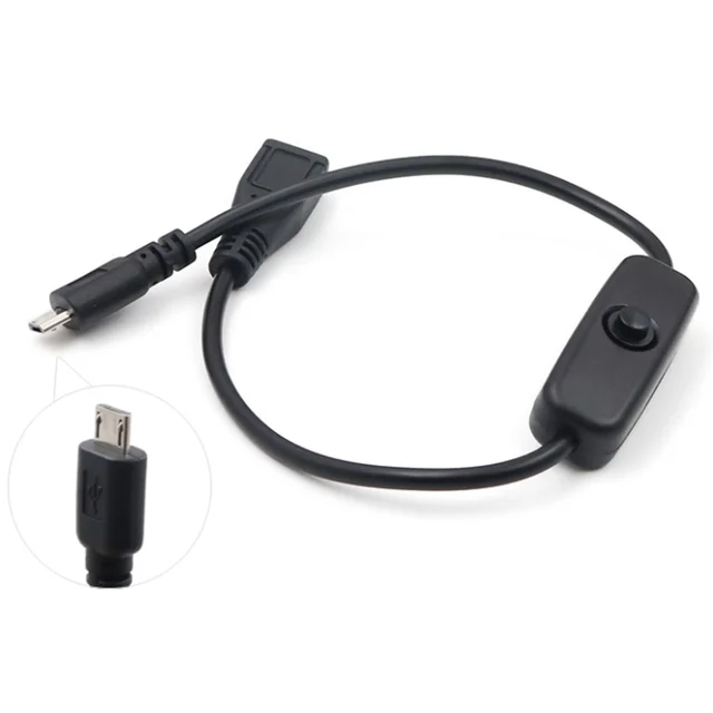 모바일 컴퓨터용 501 키 스위치 컨트롤러 포함 마이크로 USB C타입 전원 수-암 연장 케이블, 3A 22AWG 구리 30V
