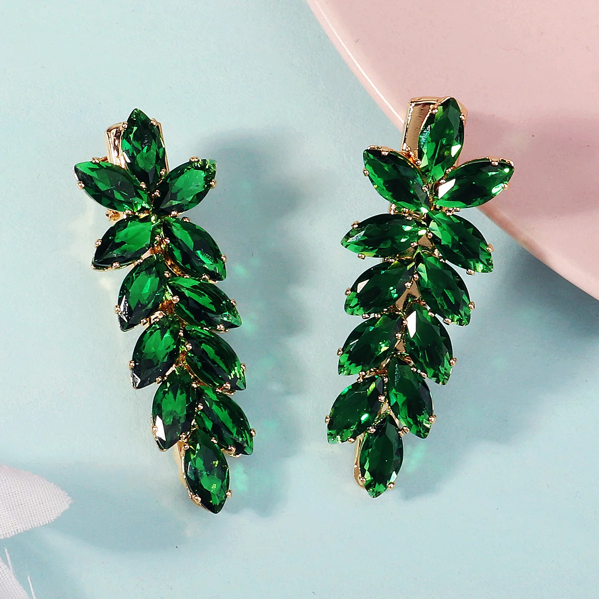 2 Stück Zirkon-Blatt-Haarspange, modische Haarspange für Mädchen, Party, Schule, Alltag, Haarnadeln, exquisite Haar-Accessoires als Geschenke – Detail 5