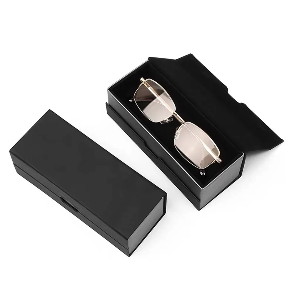 Neue PU Leder Magnetische Doppel Schicht Gläser Box Sonnenbrille Lagerung Fall Hard Shell Brillen Box Reise Shades Lagerung Box – Detail 6
