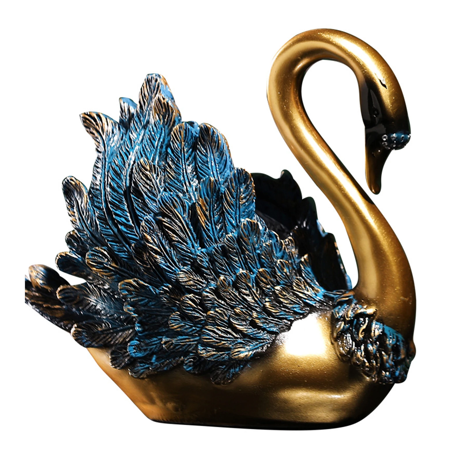 

3D Resin Swan Figuries Ornaments Blue Animal Ornaments Craft Gift for Home Decor Resin Swan Figuries Ornaments for Home Decor 3D