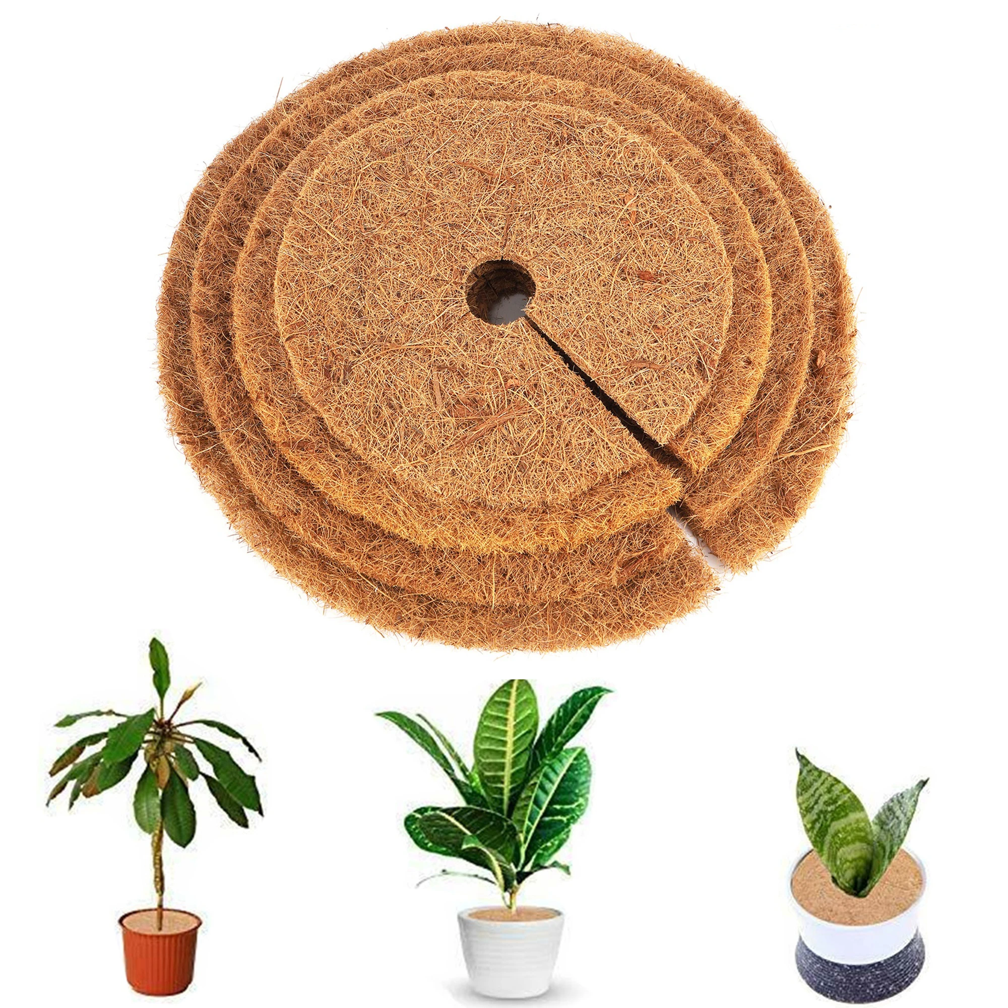 Round Tree Root Mulch Protective Mat Coconut Fiber Bonsai Pot Anti-weed Keep Warm Soil Moisturizing Covering Pad 25/30/35/40cm