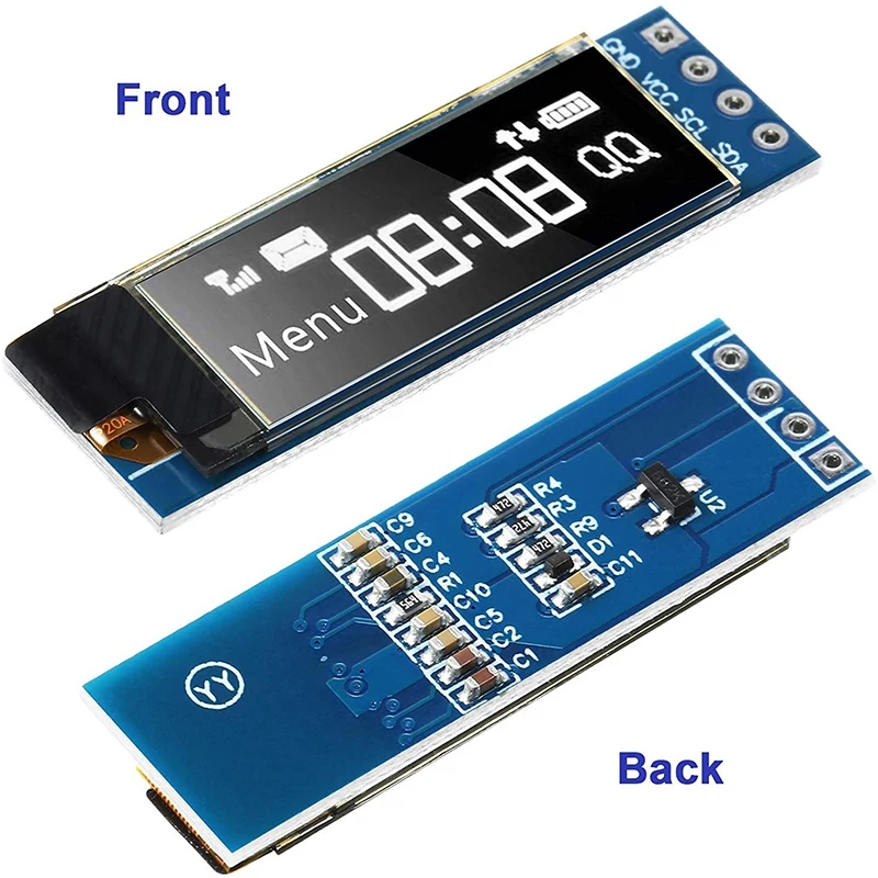 5  I2C ÷  0.91 ġ I2C SSD1306 OLED ÷  Ķ I2C OLED ũ ̹ DC 3.3V-5V
