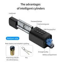 Electronic Digital Tuya Smart Cylinder With Fingerprint Password App Bluetooth Card Mechanical Key Easy Replacement 4AAA Battery - Image 6
