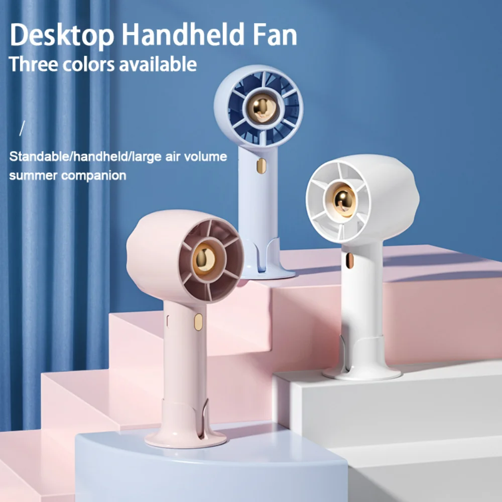 

2023 Mini Portable Fan Portable Rechargeable Six Blade Turbo Strong Power Ultra-quiet Cute Hand-held Fan air conditioner