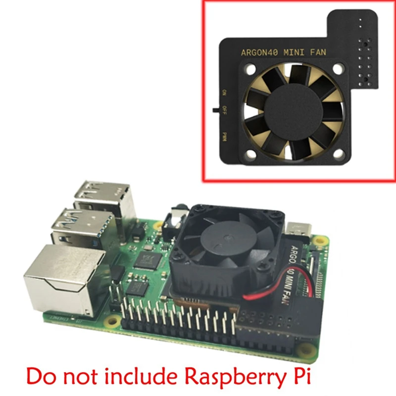 

Cooling Fan For Raspberry Pi 4B PWM Speed Control Radiator With Copper Metal Base For Raspberry Pi 4