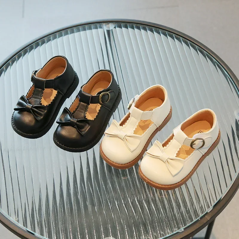 Girls Oxfords Spring Autumn Children Leather Shoes T-strap Shoes Toddler Girl School Performance leather shoes oxford shoes