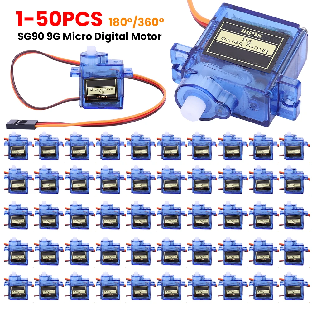 JYUDAUFU 4er Set 9g 180° Mikro-Servomotor Mit Servotester – Für RC, Roboter, Arduino & Raspberry Pi DIY-Projekte