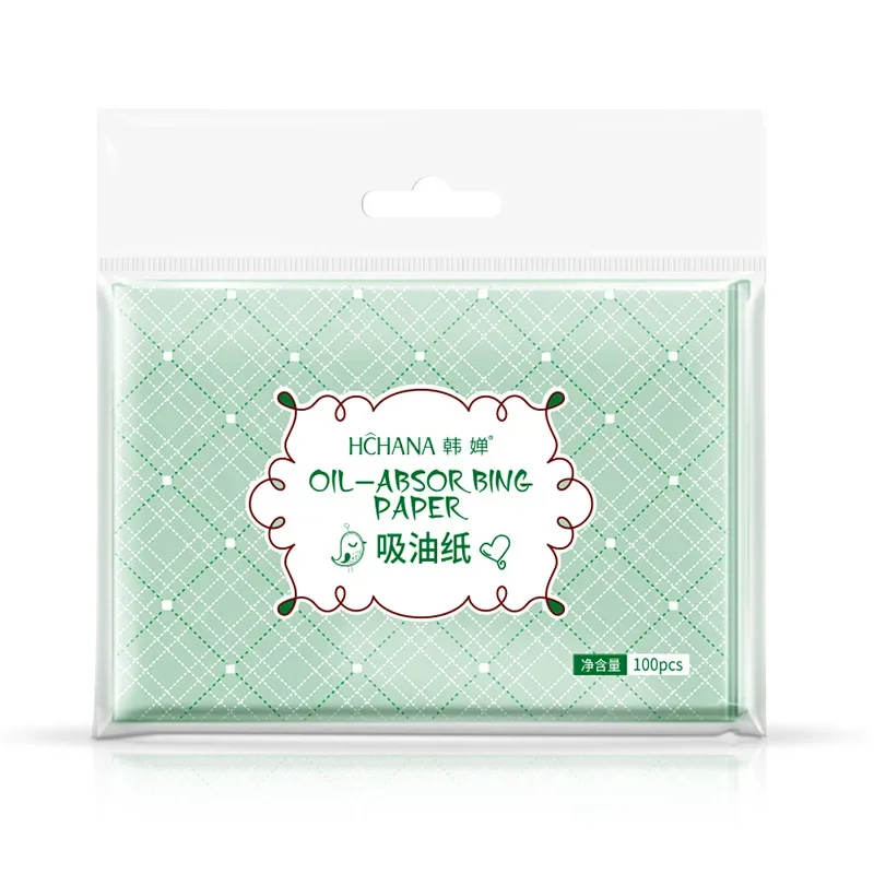 100sheets/pack Green Tea Facial Oil Blotting Sheets Paper Cleansing Face Oil Control Absorbent Paper Beauty makeup tools
