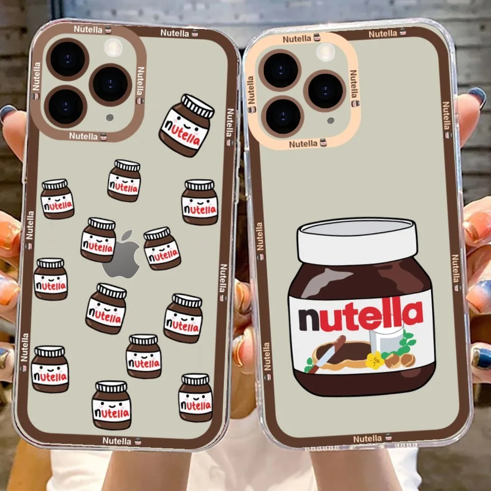 Simpatica Custodia Per Telefono Nutella Al Cioccolato Per Iphone 11 12 Mini 13 14 Pro Max Custodia Trasparente