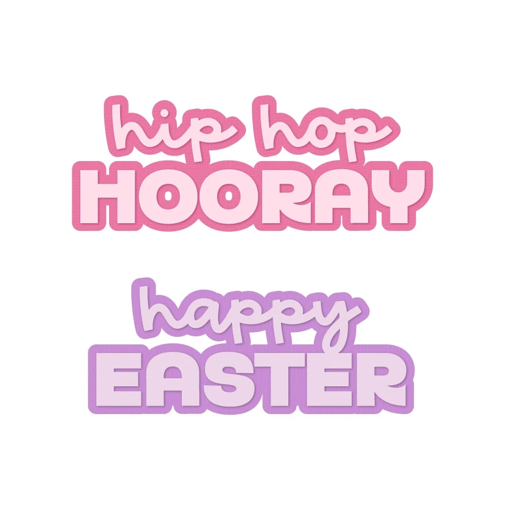 

Hip Hop Hooray Happy Easter Metal Cutting Dies Scrapbooking For Card Album Photo Making Crafts DIY Stencil New 2024