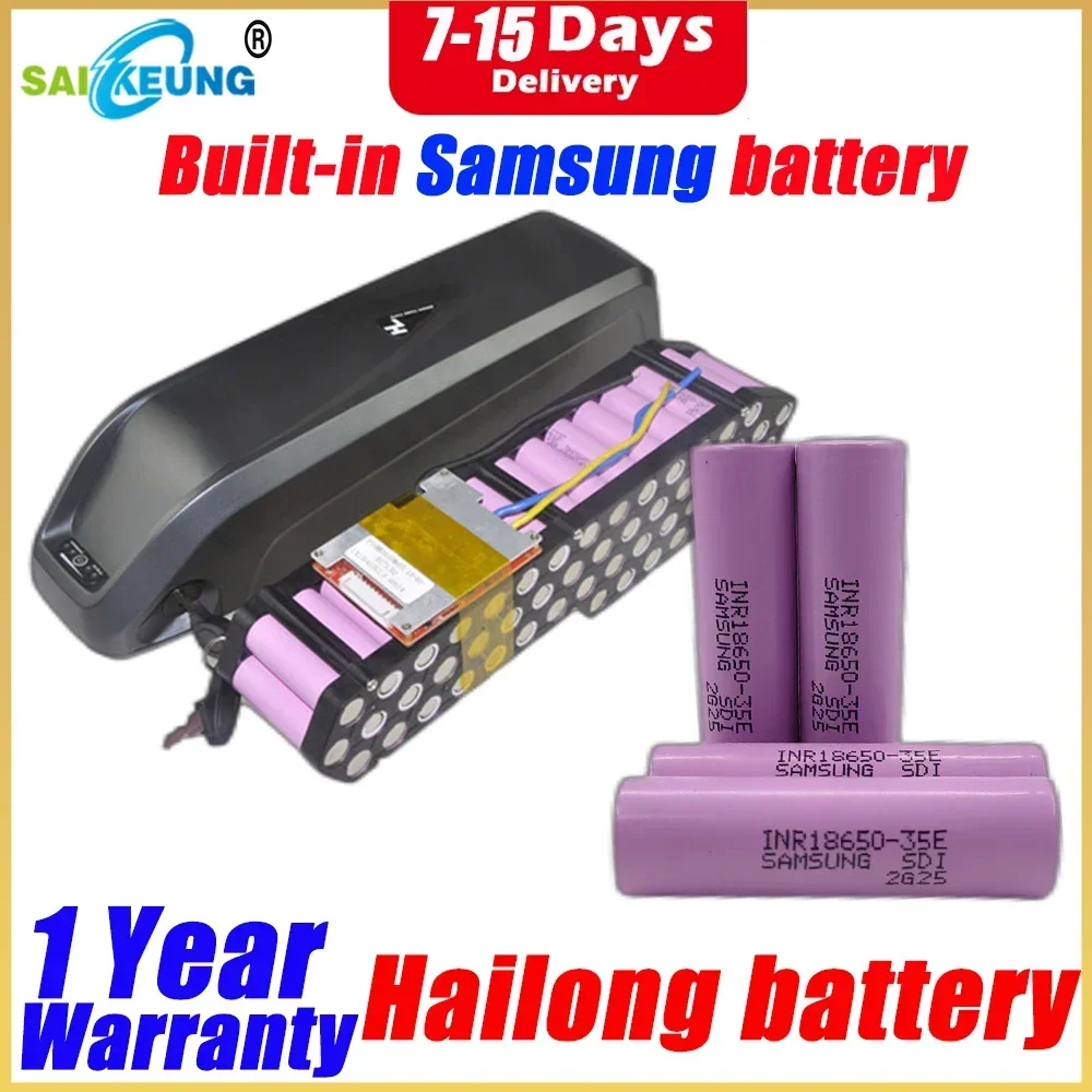 48vf Hailong 48v 60Ah cham-ride electric bike battery 48v 17.5 20ah 24 30ah35 45 40 50 2000w 48bt battery pack, With 5A charger