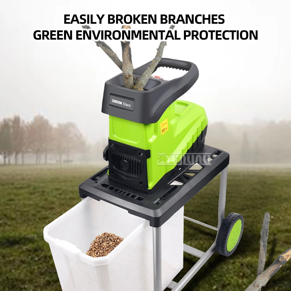 220V 2800W high power Desktop electric breaking machine electric tree branch crusher electric pulverizer garden tool 4