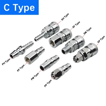 SH PH SP PP SM PM SF Pneumatic Connector Rapidities for Air Hose Fittings Coupling Compressor Accessories Quick Release Fitting