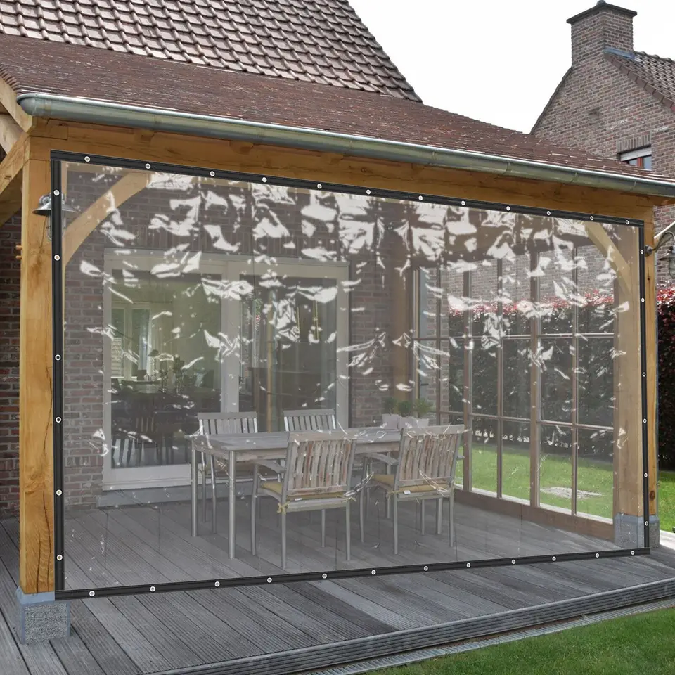 Transparent Waterproof Tarp with Triple Sealing Rings