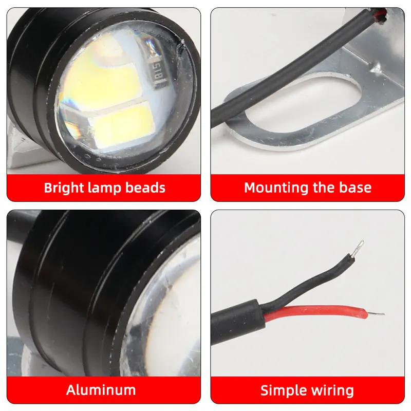 Motorcycle led lights 2Pcs Motorcycle Led Light Driving Lamp Brake Light Fog Lamp Accessories
